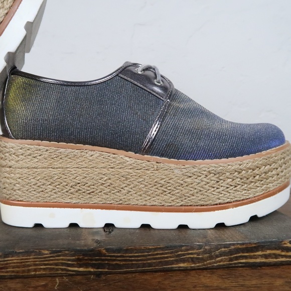 Cuple GLITTER Womens Platform Shoes - Picture 3 of 8